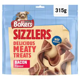 Tesco Bakers Sizzlers Meaty Treats - Bacon Flavour 315g offer