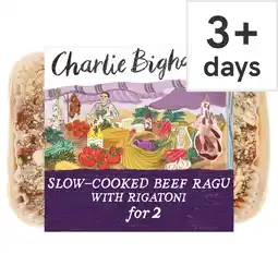 Tesco Charlie Bigham's Slow Cooked Beef Ragu with Rigatoni 645g offer