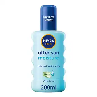 Tesco NIVEA SUN After Sun Moisturising Soothing Spray Lotion 200ml offer