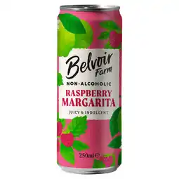 Tesco Belvoir Farm Non-Alcoholic Raspberry Margarita 250ml offer