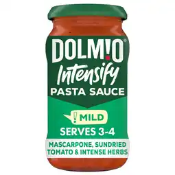 Tesco Dolmio Intensify Pasta Sauce Mild Mascarpone, Sundried Tomato and Intense Herbs 400g offer
