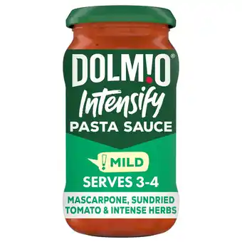 Tesco Dolmio Intensify Pasta Sauce Mild Mascarpone, Sundried Tomato and Intense Herbs 400g offer