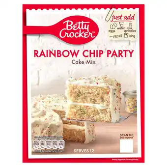 Tesco Betty Crocker Rainbow Chip Party Cake Mix 425g offer