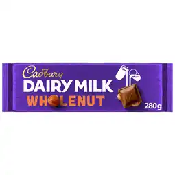 Tesco Cadbury Dairy Milk Wholenut Chocolate Block 280g offer