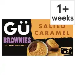Tesco Gu Brownies - Salted Caramel 2 x 80g offer