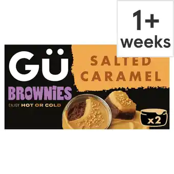 Tesco Gu Brownies - Salted Caramel 2 x 80g offer