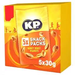 Tesco KP Honey Roast Peanuts Snack Packs 5 x 30g offer