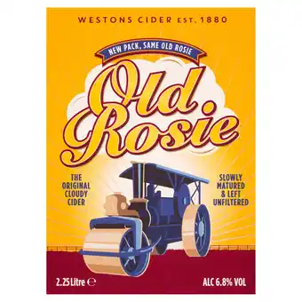 Tesco Westons Old Rosie Cloudy Cider 2.25L offer