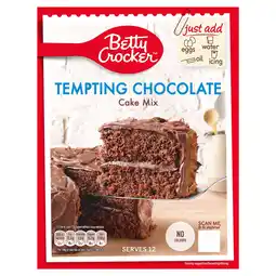 Tesco Betty Crocker Cake Mix - Tempting Chocolate 425g offer