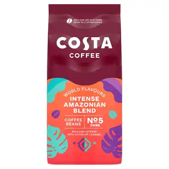 Tesco Costa Coffee Intense Amazonian Blend Coffee Beans 1kg offer