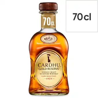 Tesco Cardhu Gold Reserve Single Malt Scotch Whisky Bottle 40% Vol 70Cl offer