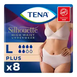 Tesco TENA Silhouette Incontinence Pants Cream Large 8 Pack offer