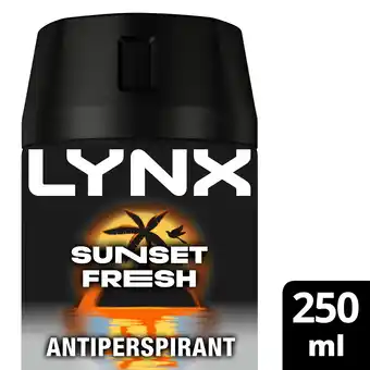 Tesco Lynx Antiperspirant Deodorant Sunset Fresh 250ml offer
