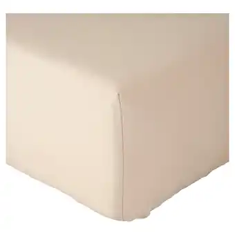 Tesco F&F Home Cotton Rich Fitted Sheet Natural Single offer