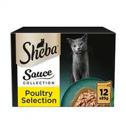 Tesco Sheba Sauce Collection Cat Food Pouches Poultry Selection 12x85g offer