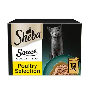 Tesco Sheba Sauce Collection Cat Food Pouches Poultry Selection 12x85g offer