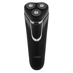 Tesco Carmen Essential Series Triple Head and Pivot Shaver with Trimmer - Black/Silver offer