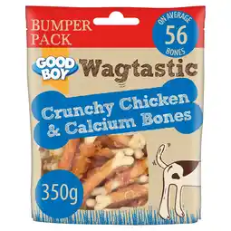 Tesco Wagtastic Chicken&Calcium Bones 350G offer
