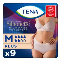 Tesco TENA Silhouette Incontinence Pants Cream Medium 9 Pack offer