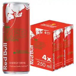 Tesco Red Bull Red Watermelon Edition 4 X 250Ml offer