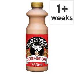 Tesco Shaken Udder Scoff-The-Lot Caramelised Biscuit & Cinnamon Milkshake 750ml offer