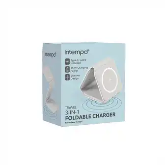 Tesco Intempo Grey 3 in 1 Foldable Charger offer