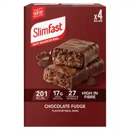 Tesco SlimFast Meal Replacement Bars Chocolate Fudge (4x60g) offer