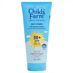Tesco Childs Farm SPF50 Sun Cream Fragrance Free 100ml offer