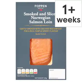 Tesco Foppen Smoked & Sliced Norwegian Salmon Loin 100g offer