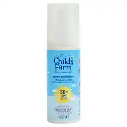 Tesco Childs Farm SPF50+ Sun Spray Fragrance-Free 100ml offer