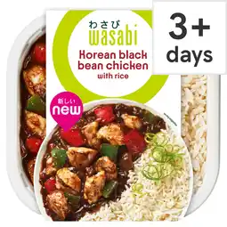Tesco Wasabi Korean Black Bean Chicken with Rice 450G offer
