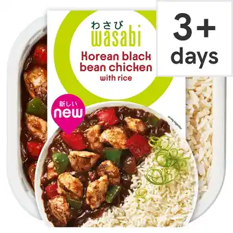Tesco Wasabi Korean Black Bean Chicken with Rice 450G offer