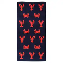 Tesco F&F Home Lobster Printed Beach Towel offer