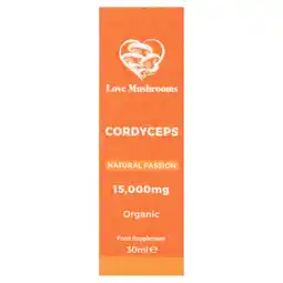 Tesco Love Mushrooms Cordyceps Drops, Liquid Extract, 15000mg, 30ml offer