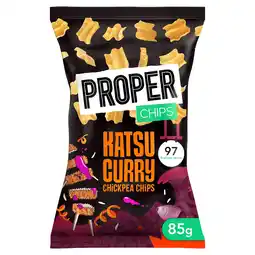 Tesco PROPERCHIPS Katsu Curry Chickpea Chips 85G offer
