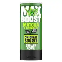 Tesco ORIGINAL SOURCE MAX BOOST MATCHA & LEMONGRASS SHOWER GEL 400ML offer