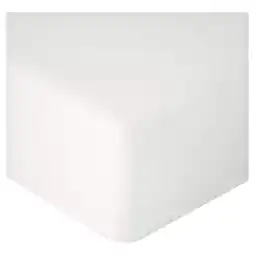 Tesco F&F Home 100% Washed Cotton White Fitted Sheet Super King offer