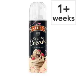 Tesco Baileys Squirty UHT Cream 250G offer
