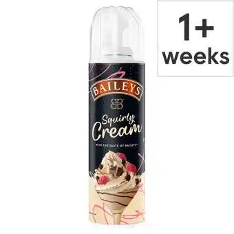 Tesco Baileys Squirty UHT Cream 250G offer