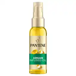 Tesco Pantene Smooth & Sleek Argan Hair Oil 100Ml offer