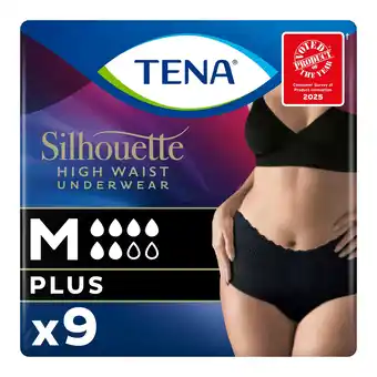 Tesco TENA Silhouette Incontinence Pants Black Medium 9 Pack offer
