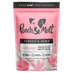Tesco Pooch and Mutt Calming Meaty Dog Treats Turkey and Hemp 120g offer