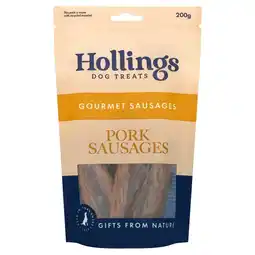 Tesco Hollings Pork Sausages Natural Dog Treats 200g offer