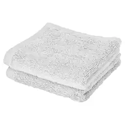 Tesco F&F Home Light Grey Supersoft Cotton Face Cloth 2 Pack offer