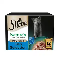 Tesco Sheba Natures Collection Cat Food Pouches Fish in Gravy 12x85g offer