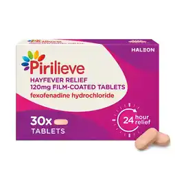 Tesco PIRILIEVE HAYFEVER RELIEF 120MG 30 TABLETS offer