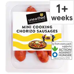 Tesco Unearthed Mini Cooking Chorizo Sausages 190g offer