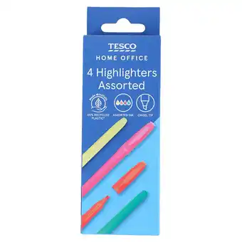 Tesco Tesco Highlighters 4 Pack offer