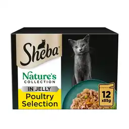 Tesco Sheba Natures Collection Cat Food Pouches Poultry in Jelly 12x85g offer