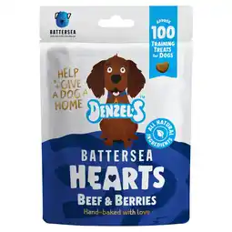 Tesco Denzel's Battersea Hearts for Dogs - Beef & Berries 90g offer